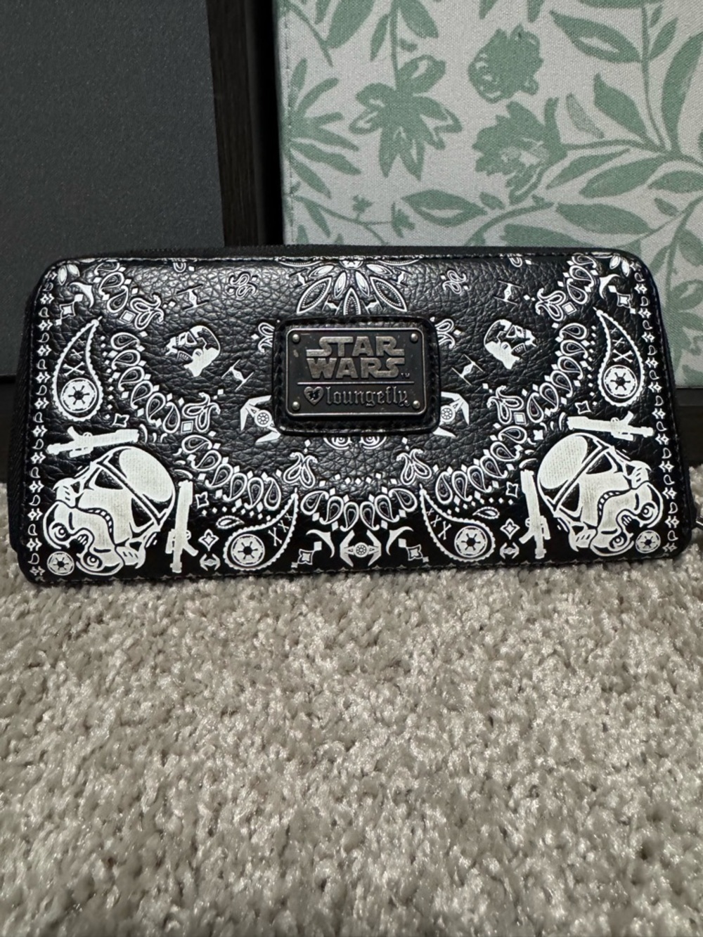 Loungefly Black & White Star Wars Stormtrooper Bandana Zip Wallet